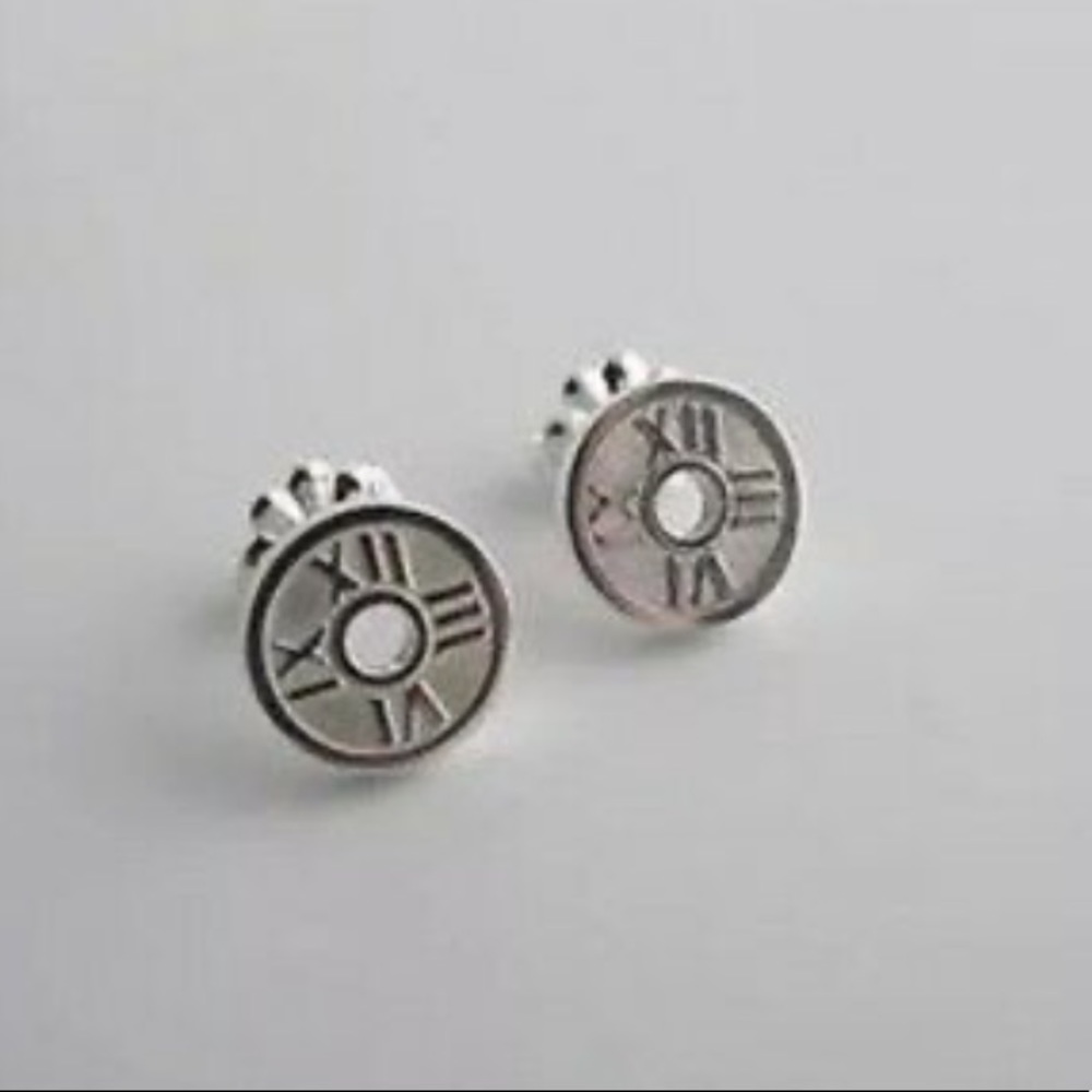Tiffany & Co Atlas 925 Circle Round Stud Earrings